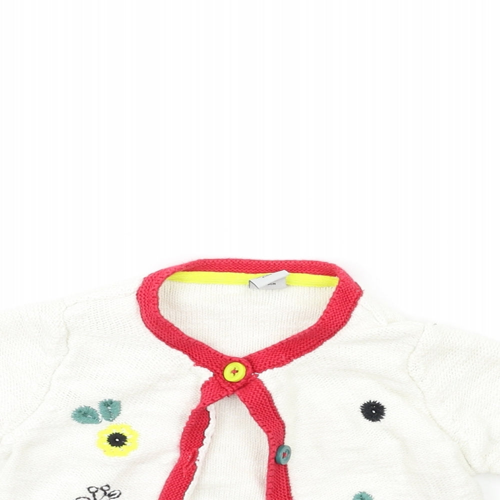TU Baby White  Knit Cardigan Jumper Size 12-18 Months