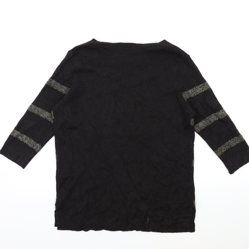 Marks and Spencer Womens Brown Striped Knit Pullover Jumper Size 10