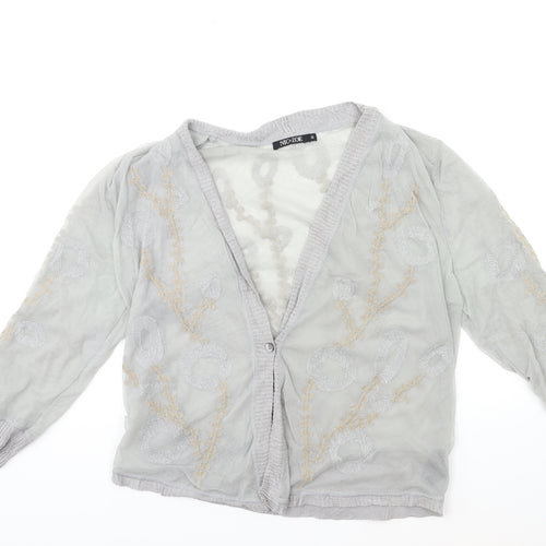 NIC+ZOE Womens Grey   Cardigan Jumper Size M
