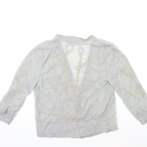 NIC+ZOE Womens Grey   Cardigan Jumper Size M