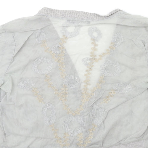 NIC+ZOE Womens Grey   Cardigan Jumper Size M