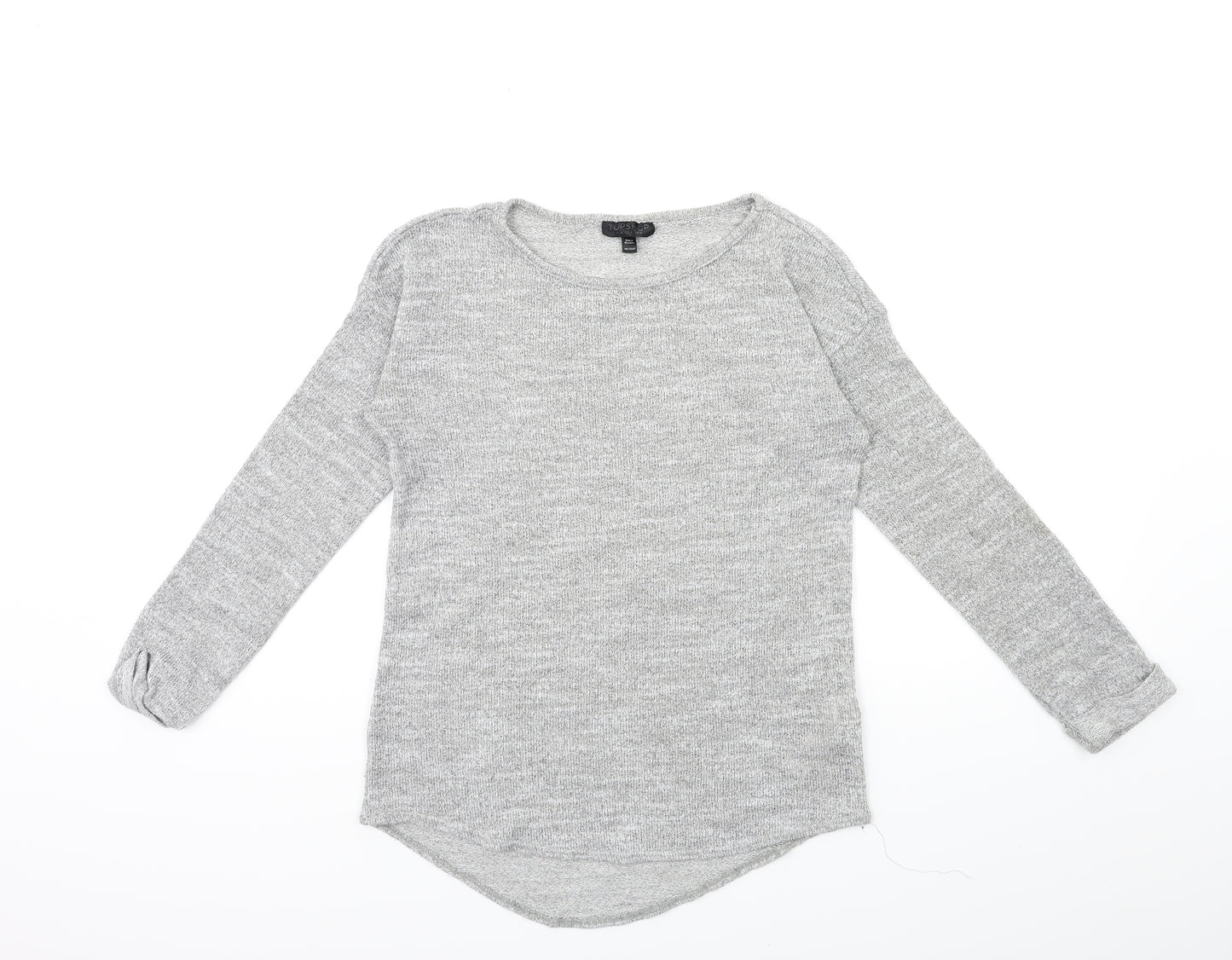 Topshop Womens Grey  Knit Pullover Jumper Size 6