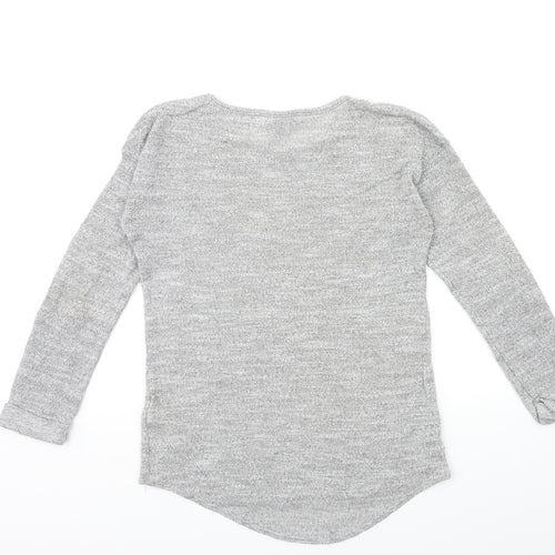 Topshop Womens Grey  Knit Pullover Jumper Size 6
