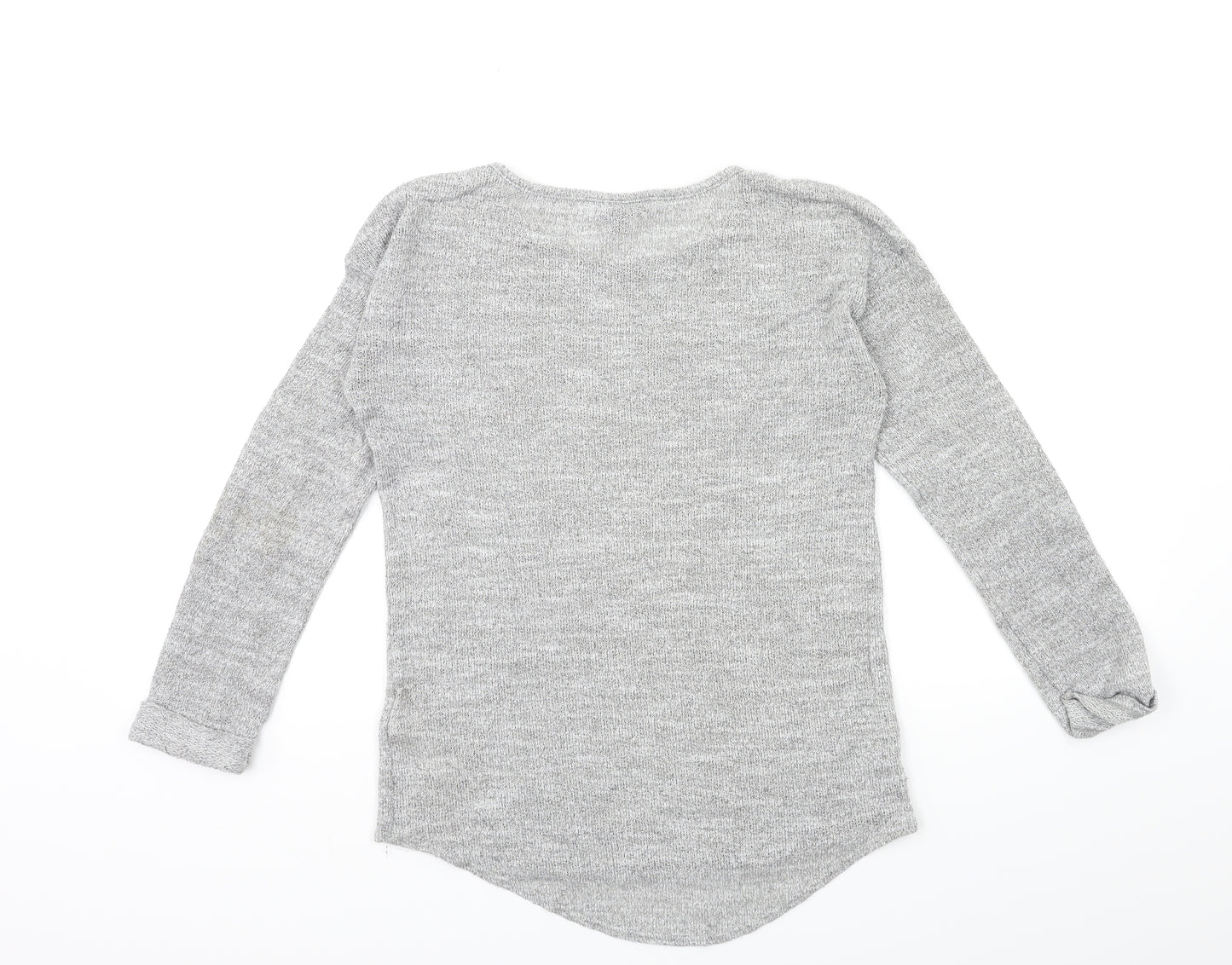 Topshop Womens Grey  Knit Pullover Jumper Size 6