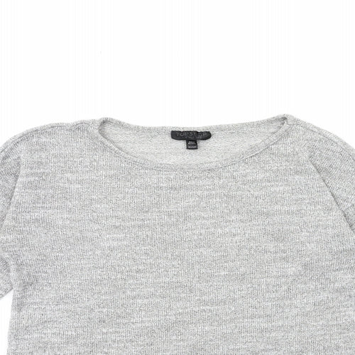 Topshop Womens Grey  Knit Pullover Jumper Size 6