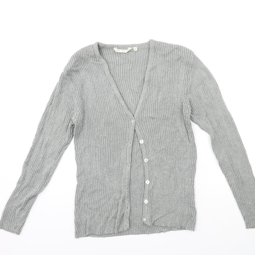 Ozone Womens Green  Knit Cardigan Jumper Size L
