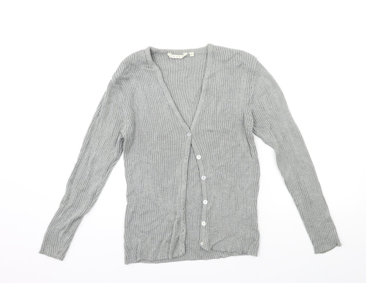 Ozone Womens Green  Knit Cardigan Jumper Size L