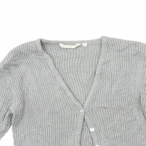 Ozone Womens Green  Knit Cardigan Jumper Size L