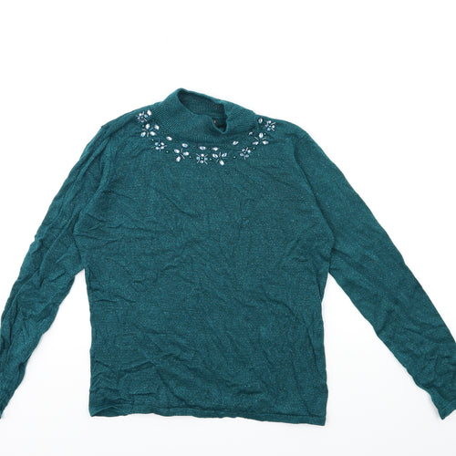 Bonmarché Womens Green  Knit Pullover Jumper Size XS