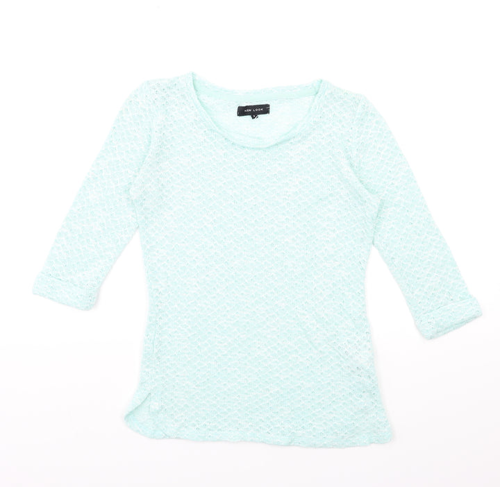 New Look Womens Green Knit Pullover Jumper Size 6