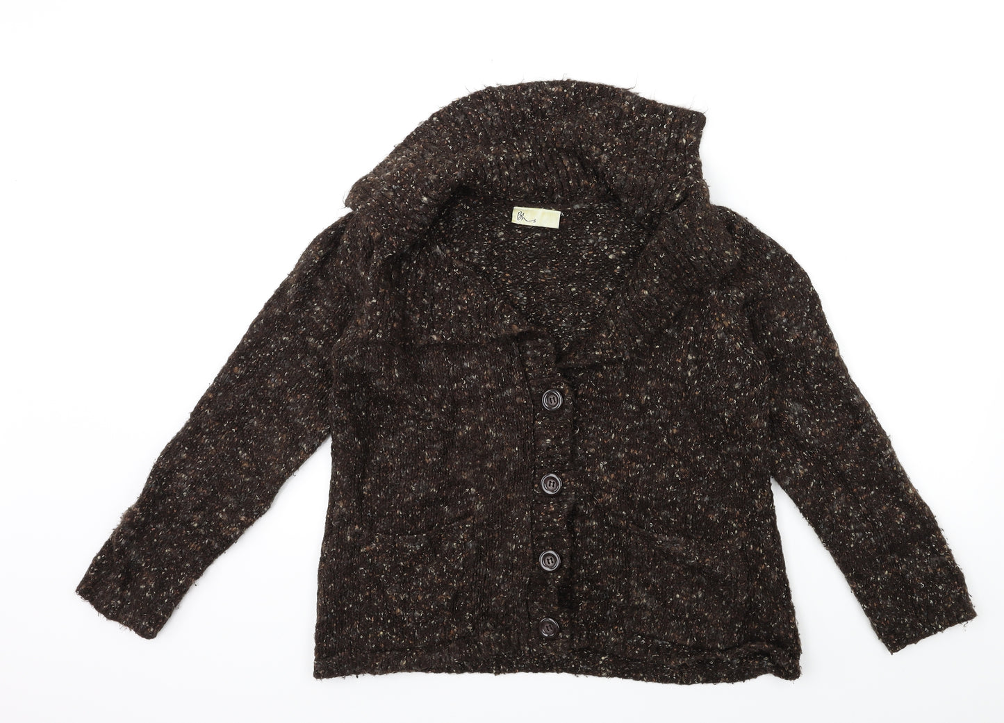 BHS Womens Brown  Knit Cardigan Jumper Size 12