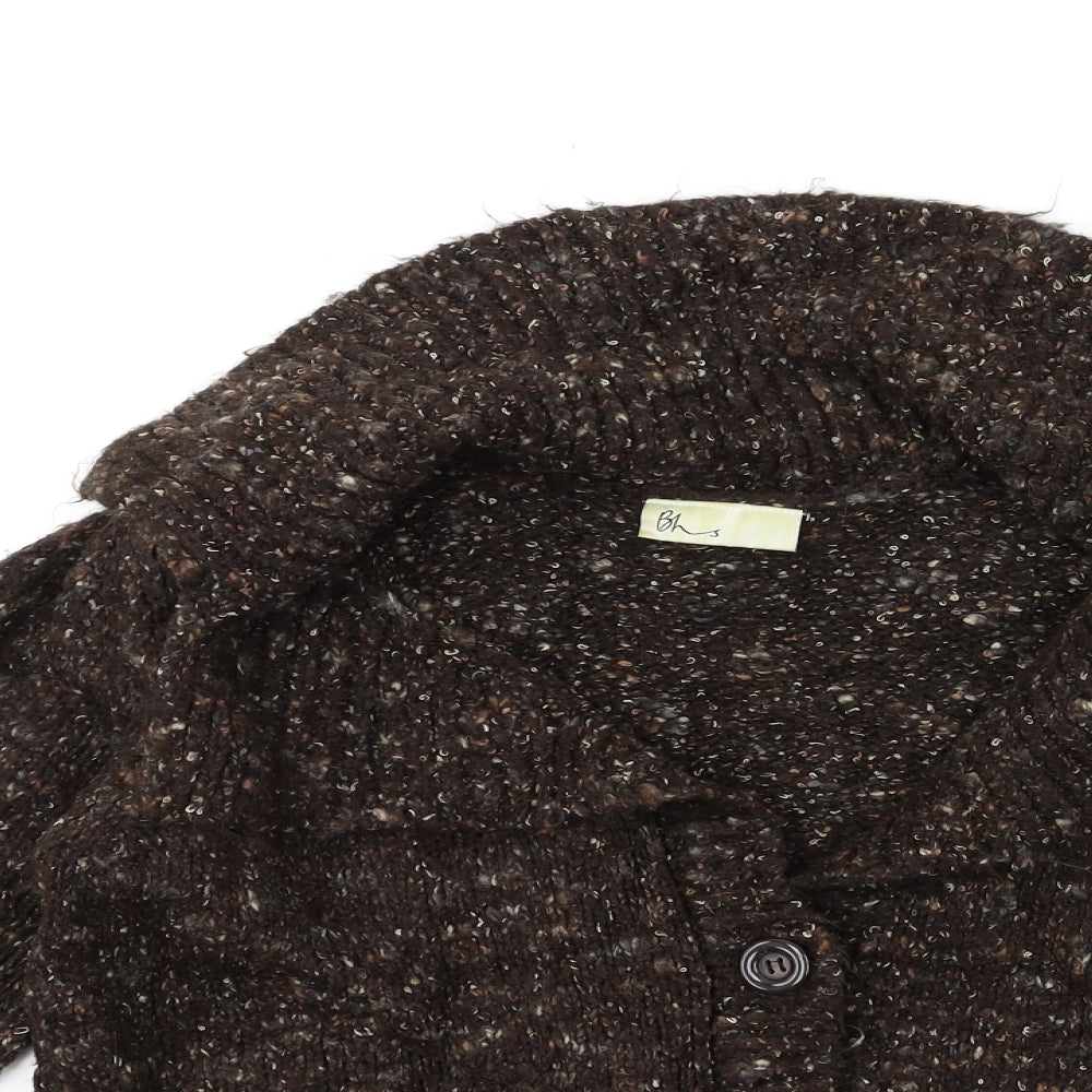 BHS Womens Brown  Knit Cardigan Jumper Size 12