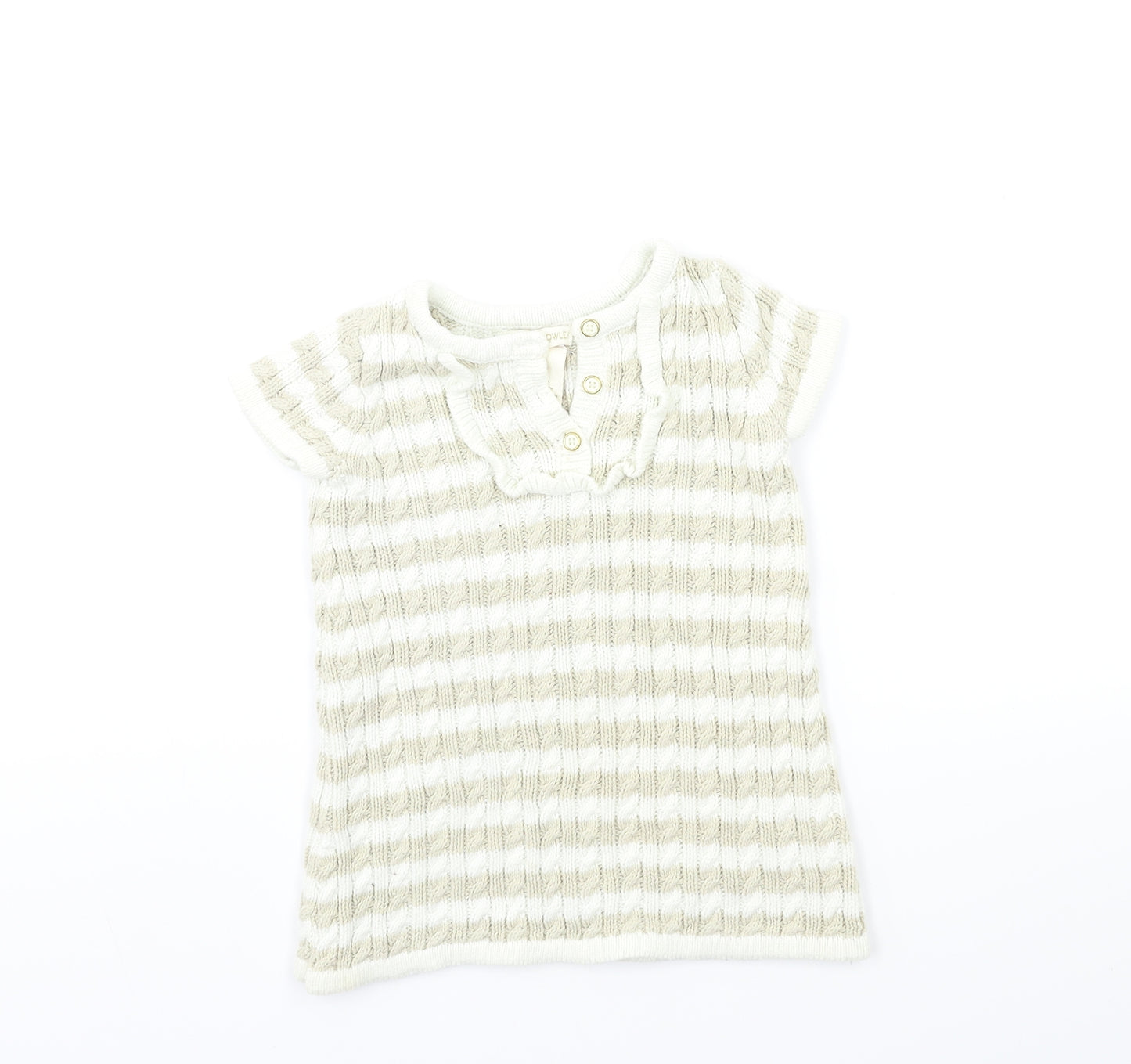 Cynthia Rowley Baby Gold Striped Knit Jumper Dress  Size 9-12 Months