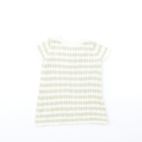 Cynthia Rowley Baby Gold Striped Knit Jumper Dress  Size 9-12 Months