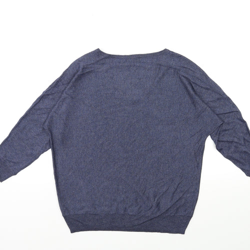 M&Co Womens Blue  Knit Pullover Jumper Size 10