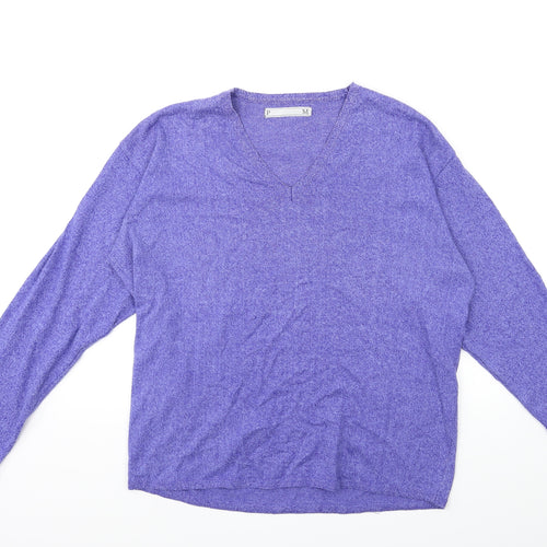p m Womens Purple  Knit Pullover Jumper Size S