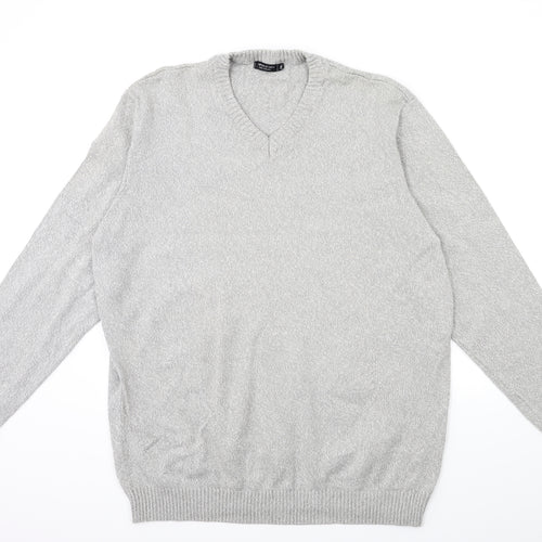 capsule Mens Grey  Knit Pullover Jumper Size 2XL