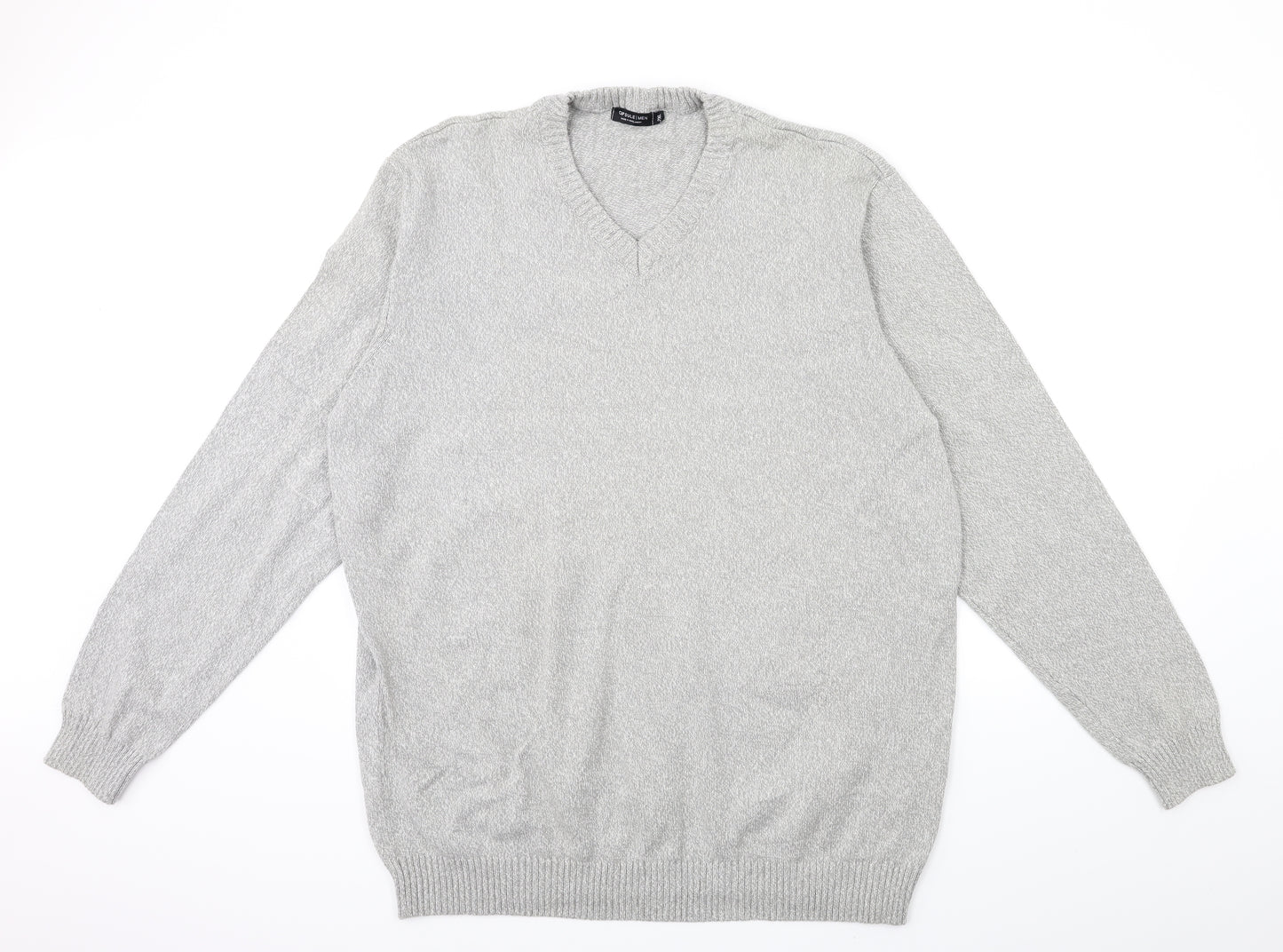 capsule Mens Grey  Knit Pullover Jumper Size 2XL