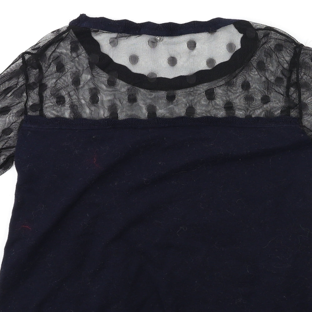 Preworn Womens Blue  Knit Pullover Jumper Size S
