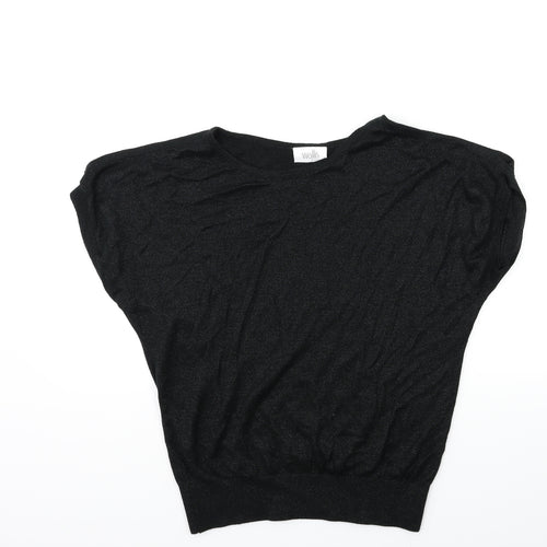 Wallis Womens Black  Knit Pullover Jumper Size S  - Open Shoulder