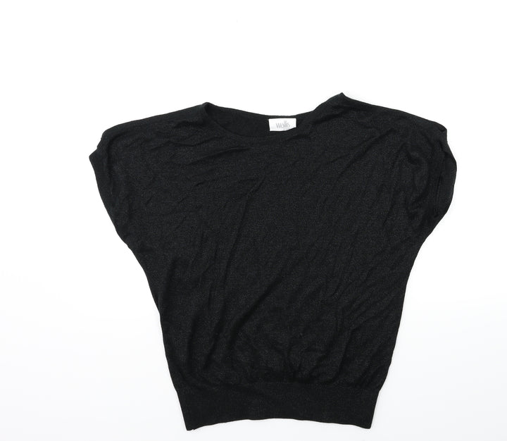Wallis Womens Black  Knit Pullover Jumper Size S  - Open Shoulder