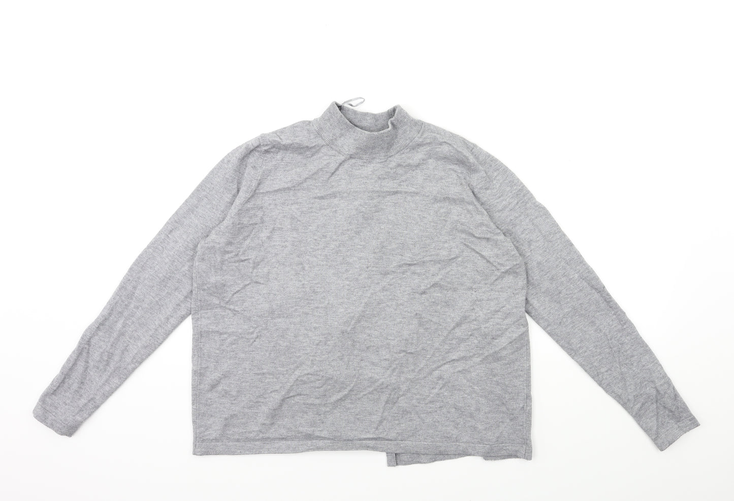 TU Womens Grey  Knit Pullover Jumper Size 12  - open back