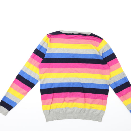 Dorothy Perkins Womens Multicoloured Striped Knit Pullover Jumper Size 12