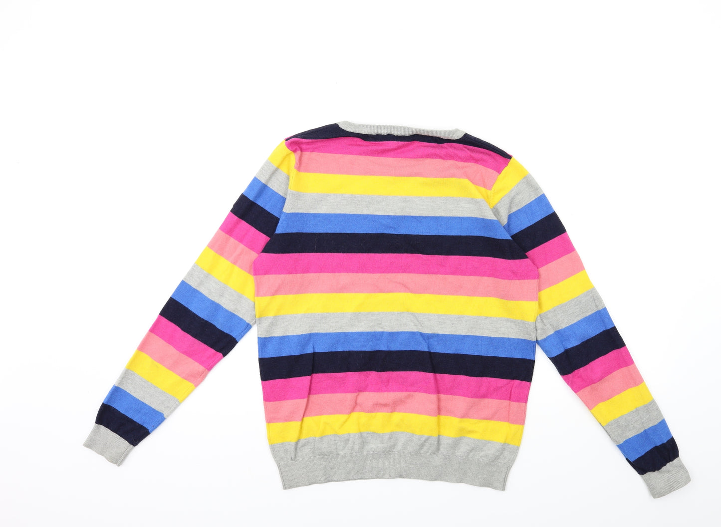 Dorothy Perkins Womens Multicoloured Striped Knit Pullover Jumper Size 12
