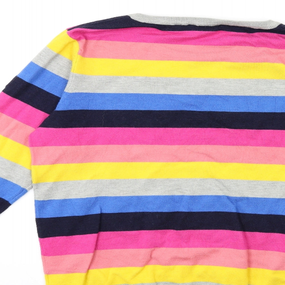 Dorothy Perkins Womens Multicoloured Striped Knit Pullover Jumper Size 12