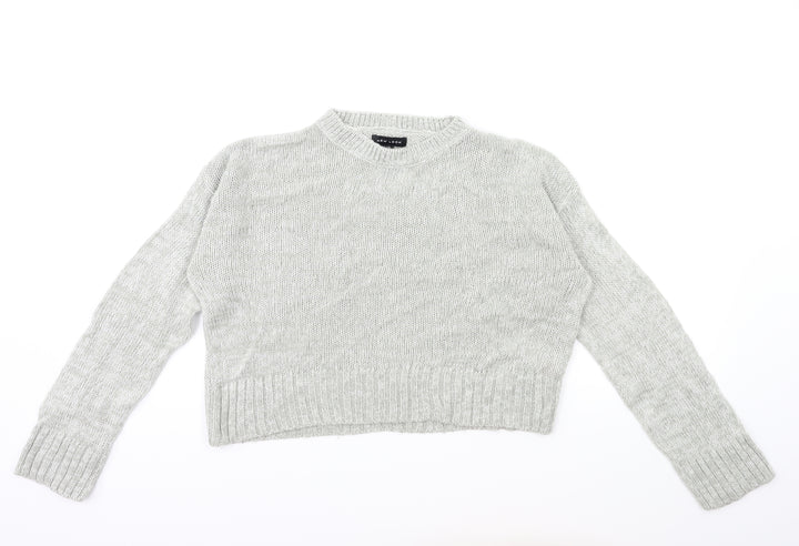 New Look Womens Grey  Knit Pullover Jumper Size S
