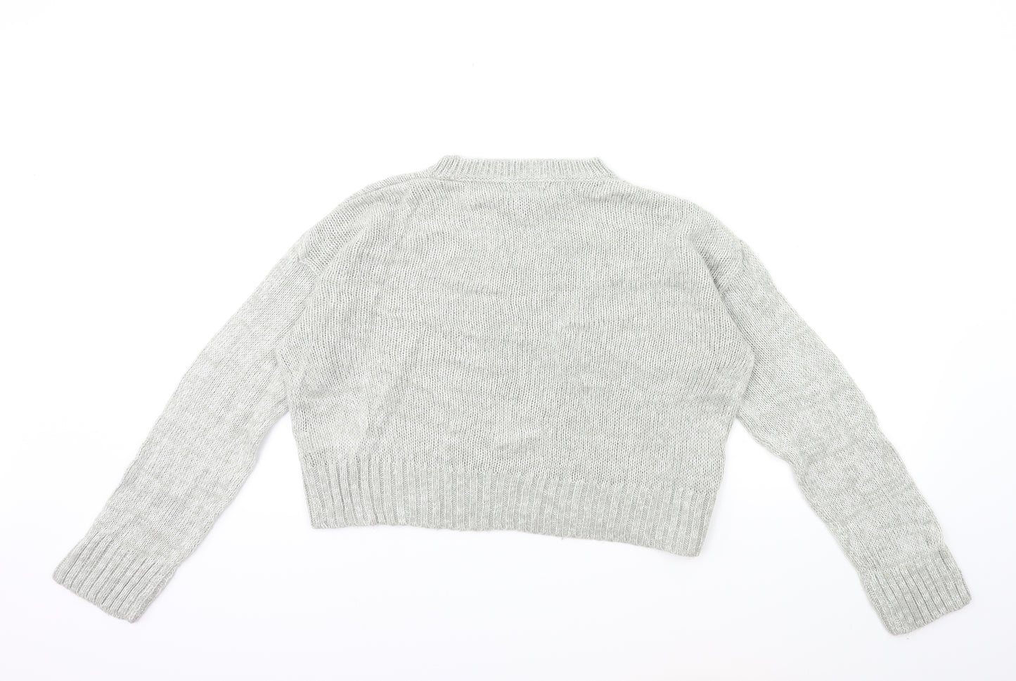 New Look Womens Grey  Knit Pullover Jumper Size S
