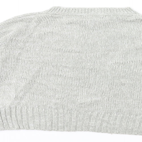New Look Womens Grey  Knit Pullover Jumper Size S