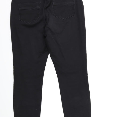 Wallis Womens Black  Denim Skinny Jeans Size 14 L28 in