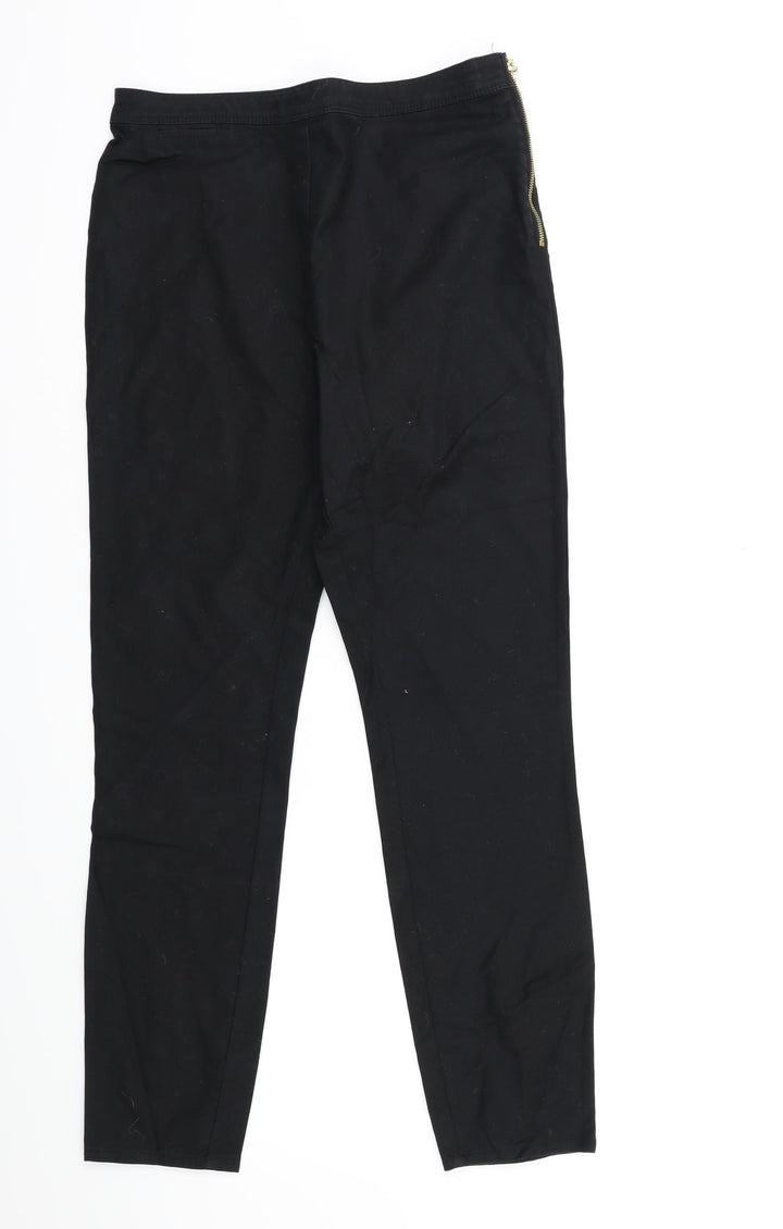 River Island Womens Black Snow Pants Trousers Size 12 L28 in