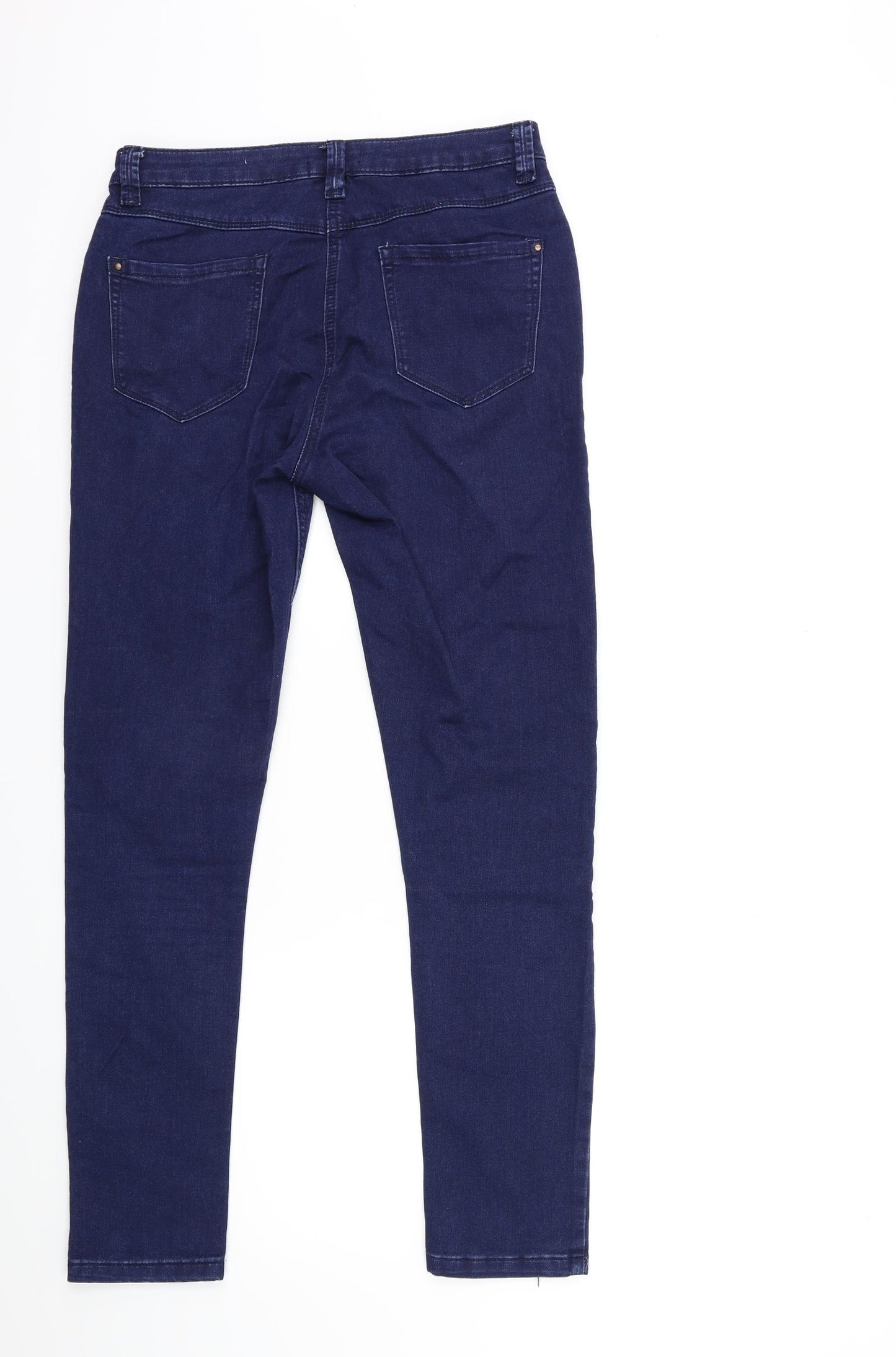 M&Co Womens Blue  Denim Skinny Jeans Size 12 L29 in