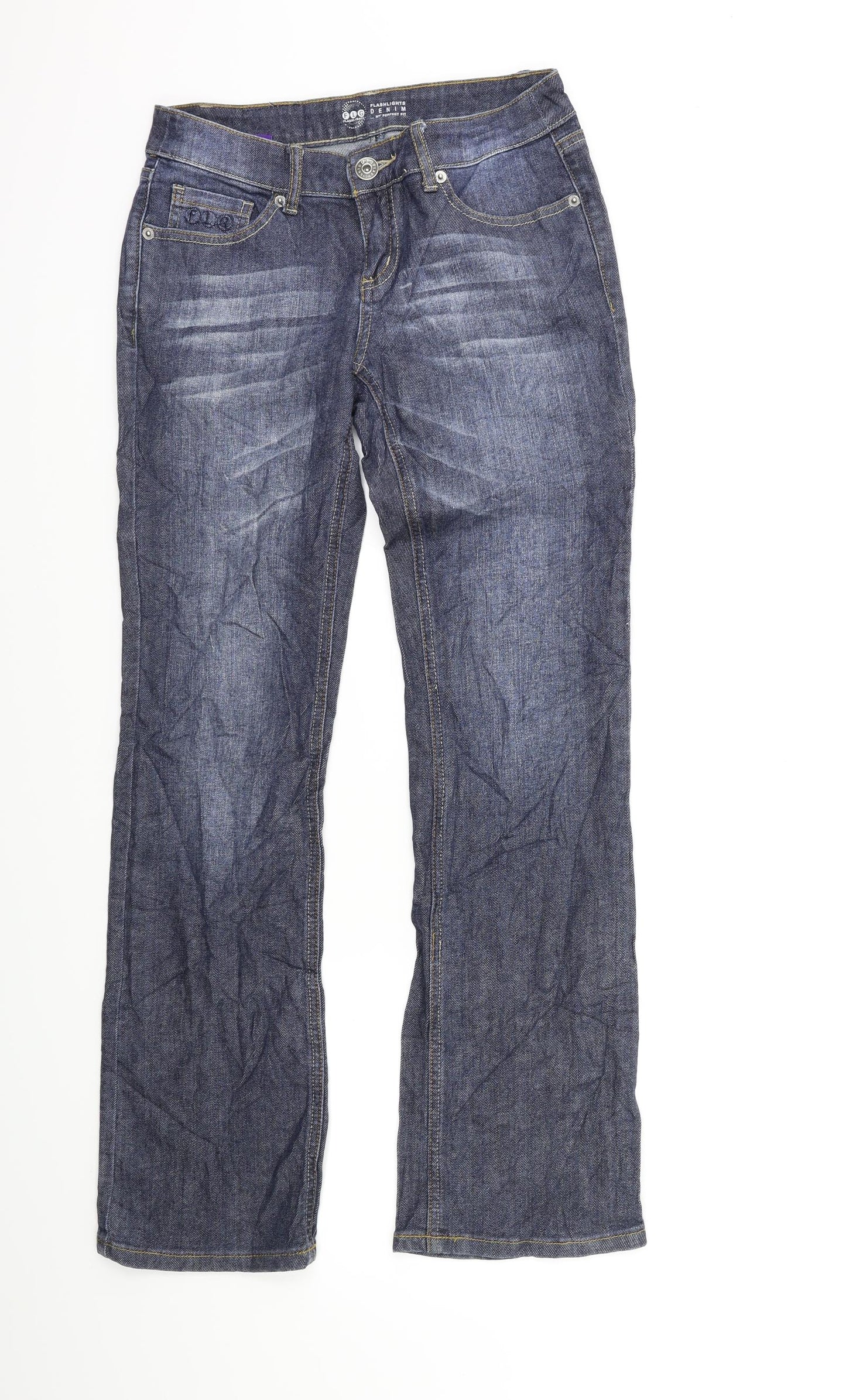 Flashlights Womens Blue  Denim Flared Jeans Size 8 L29 in