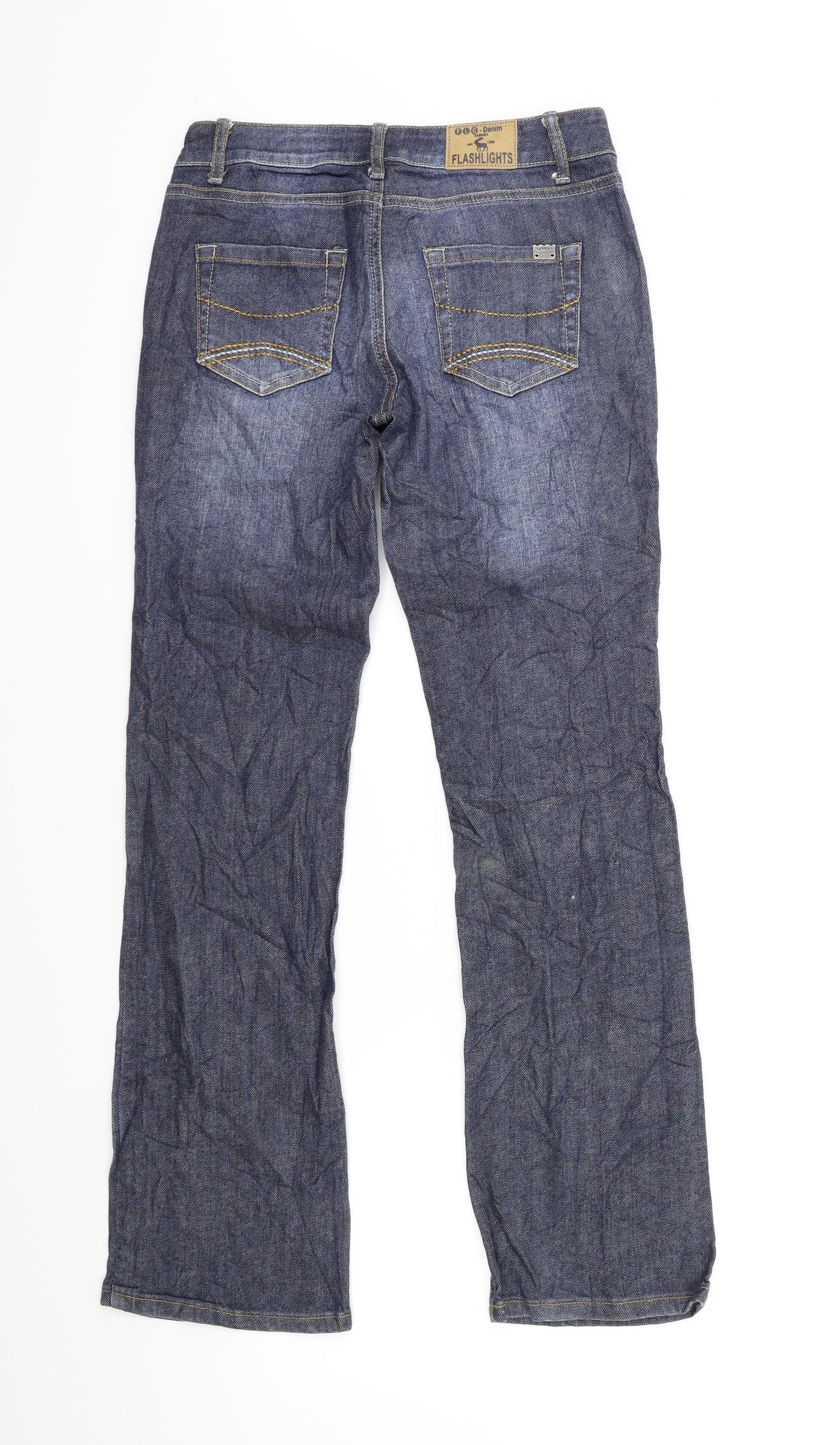 Flashlights Womens Blue  Denim Flared Jeans Size 8 L29 in