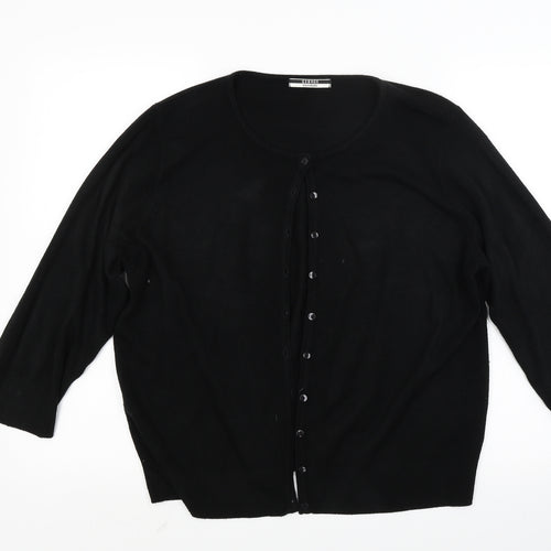George Womens Black  Knit Cardigan Jumper Size 18