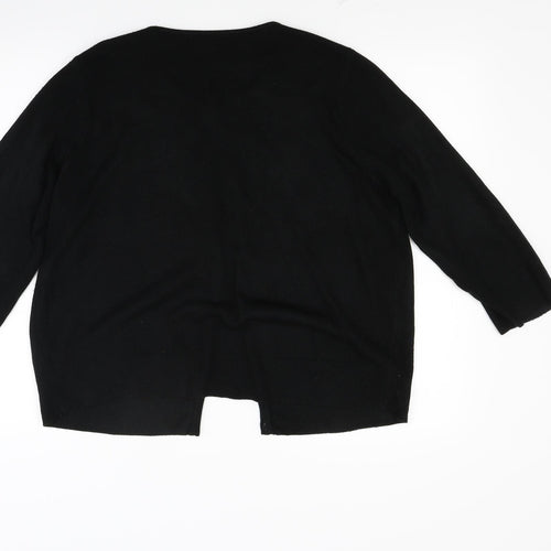 George Womens Black  Knit Cardigan Jumper Size 18