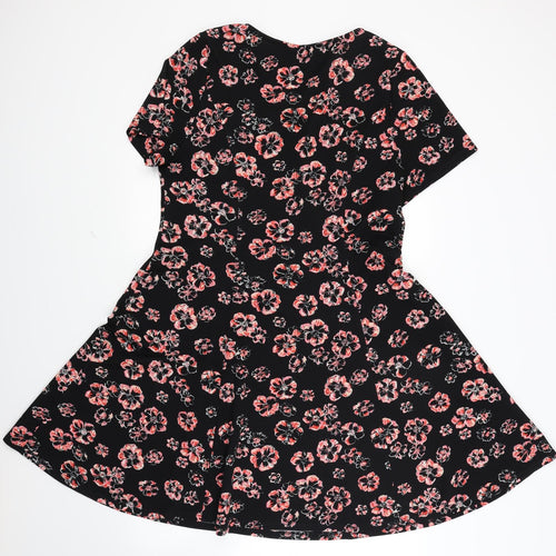 George Womens Black Floral  Fit & Flare  Size 20