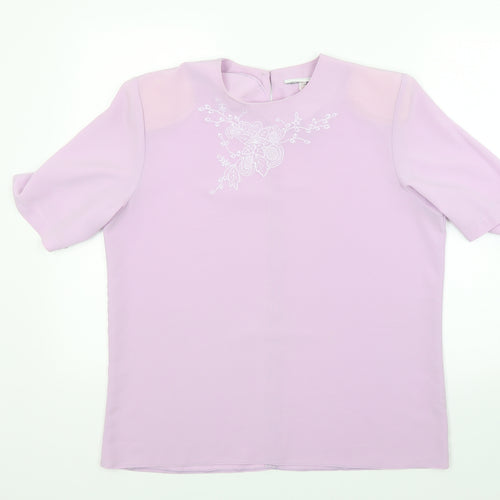 Preworn Womens Purple   Basic Blouse Size 14