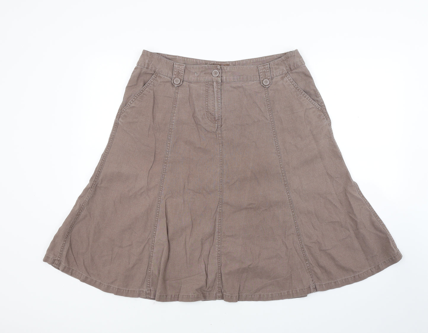 Cherokee Womens Brown  Denim Flare Skirt Size 30 in