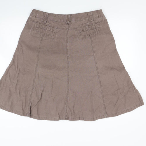 Cherokee Womens Brown  Denim Flare Skirt Size 30 in