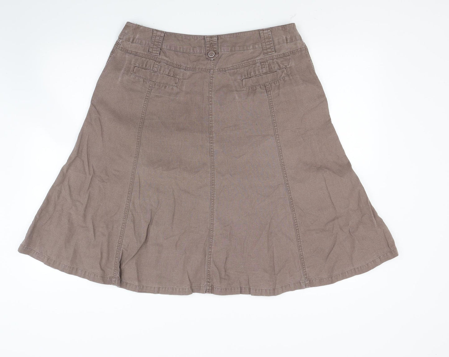 Cherokee Womens Brown  Denim Flare Skirt Size 30 in