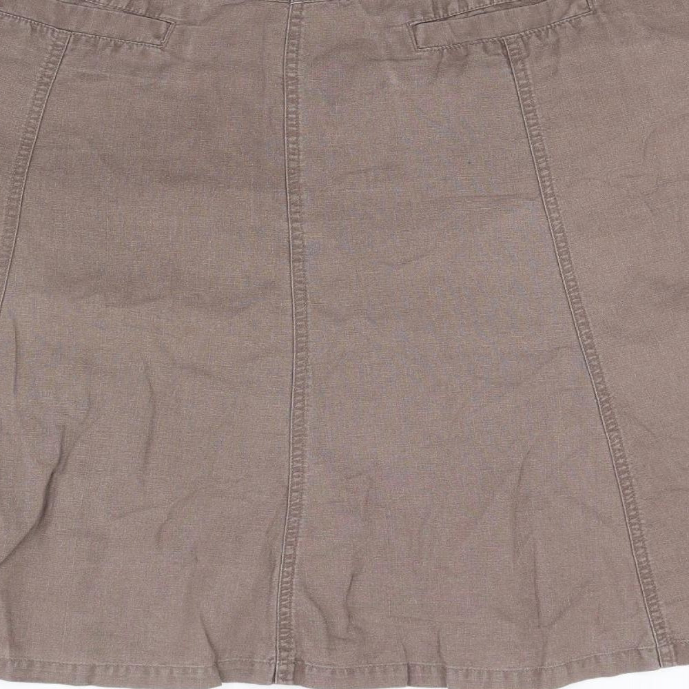 Cherokee Womens Brown  Denim Flare Skirt Size 30 in