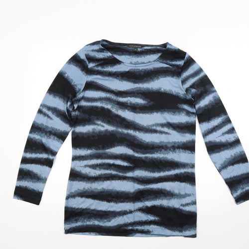 Matalan Womens Blue Striped Knit Pullover Jumper Size 10