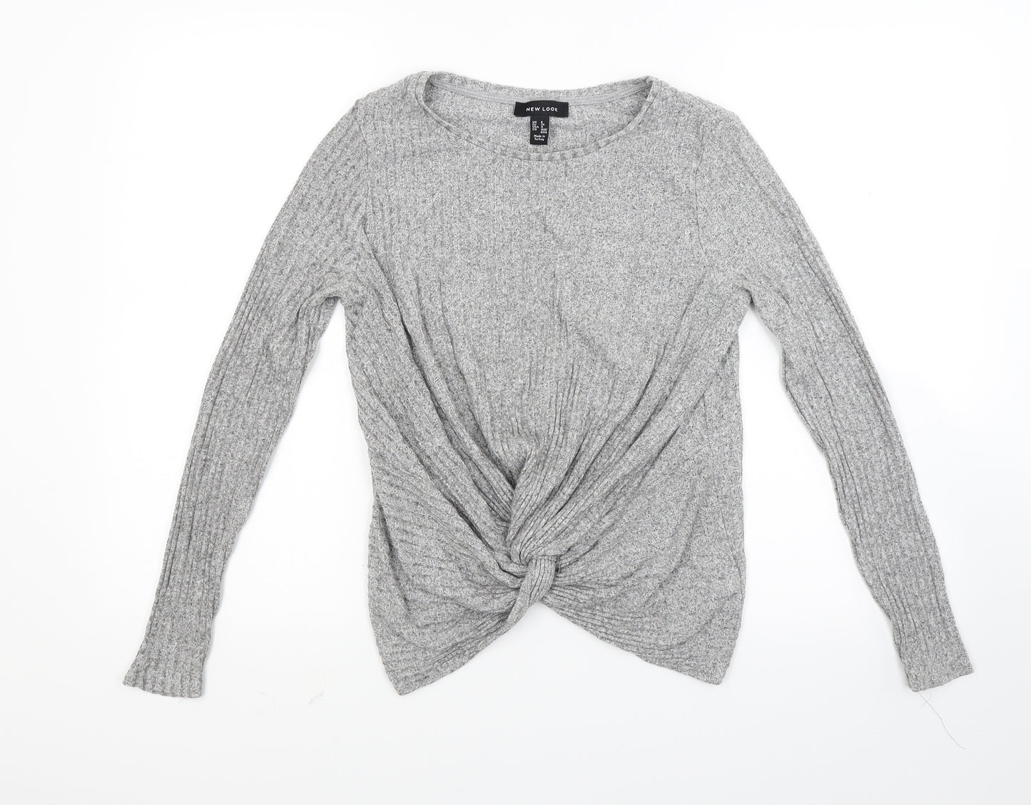New Look Womens Grey  Knit Pullover Jumper Size 8