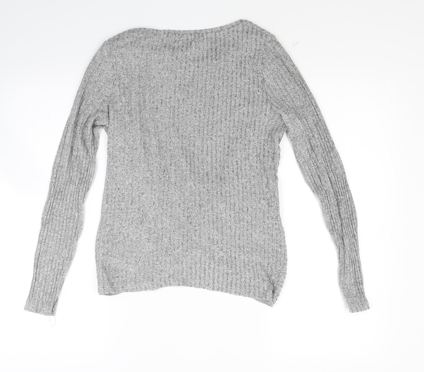 New Look Womens Grey  Knit Pullover Jumper Size 8