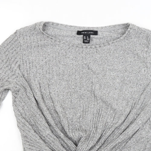 New Look Womens Grey  Knit Pullover Jumper Size 8