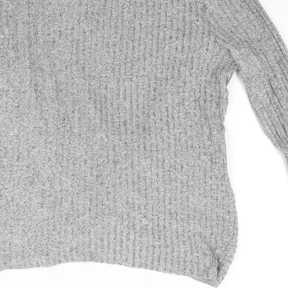New Look Womens Grey  Knit Pullover Jumper Size 8